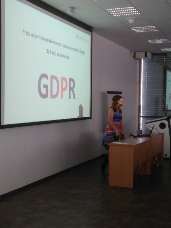 Alice Frýbová přednášela na konferenci na téma: Praxe externího pověřence ve školství 314 dní po účinnosti GDPR